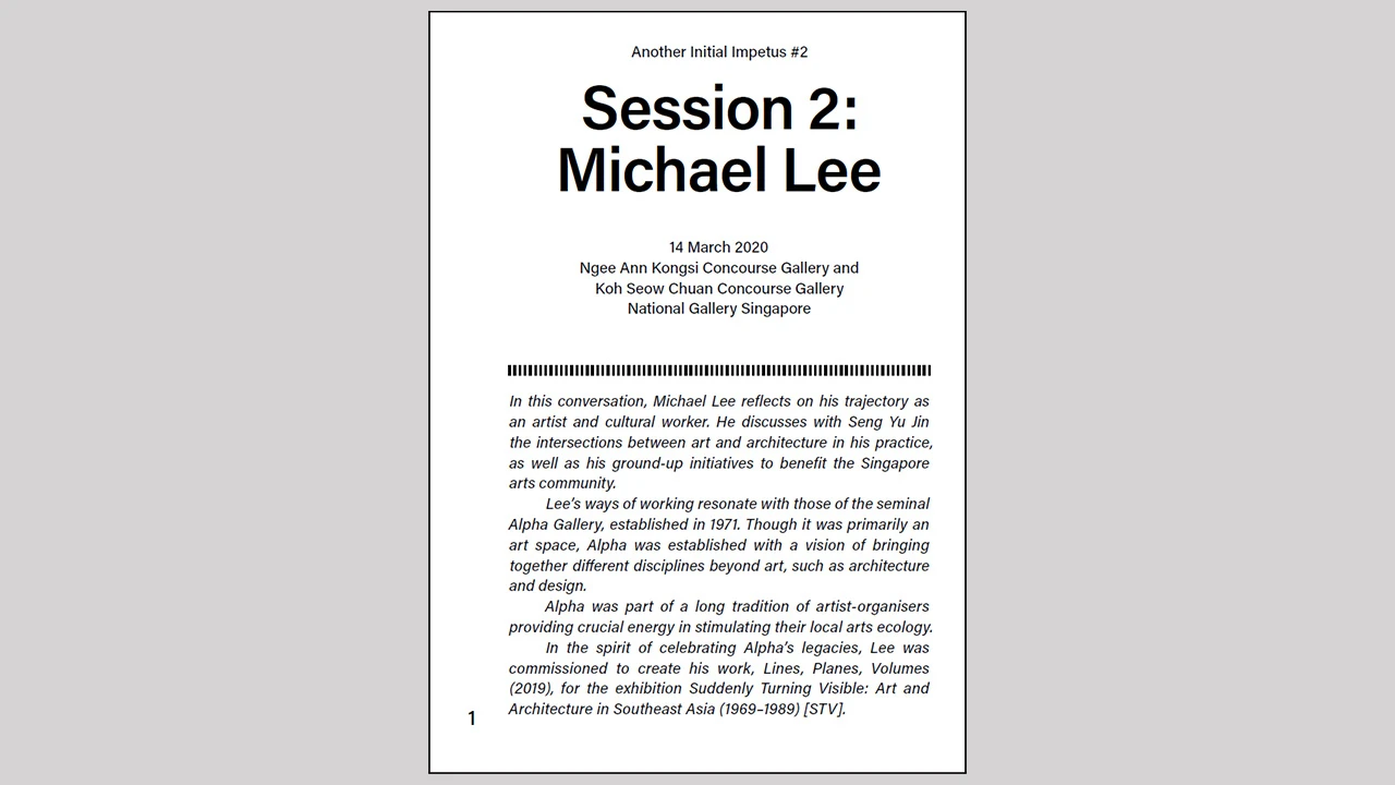 Session 2: Michael Lee