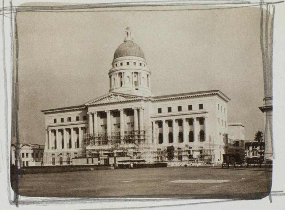 Photographic documentation of the construction process for the former Supreme Court