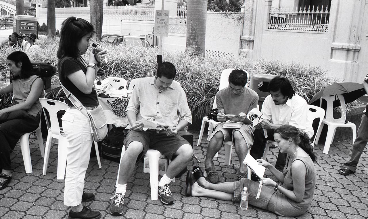 Photographic documentation of Artists Investigating Monuments