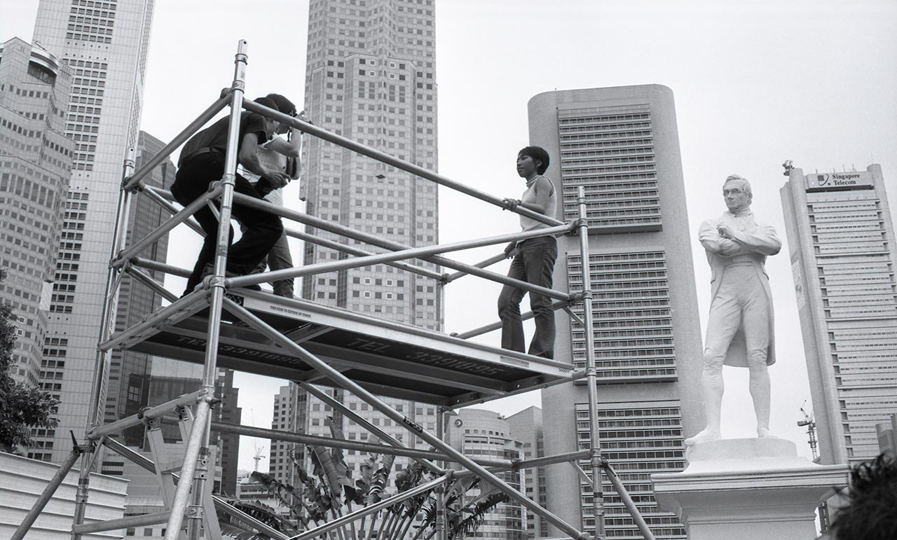 Photographic documentation of Artists Investigating Monuments