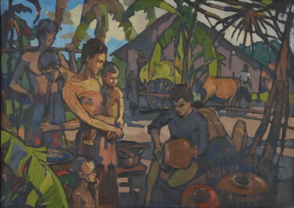 Nhek Dim’s Village Scene: History, Tropical Abundance, and Tragedy