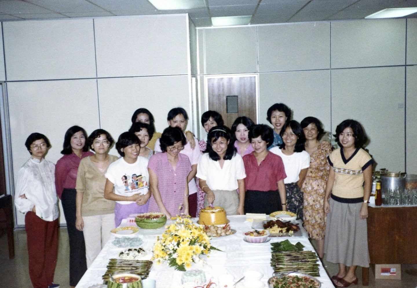 Ministry of Culture team at a staff farewell, 1981