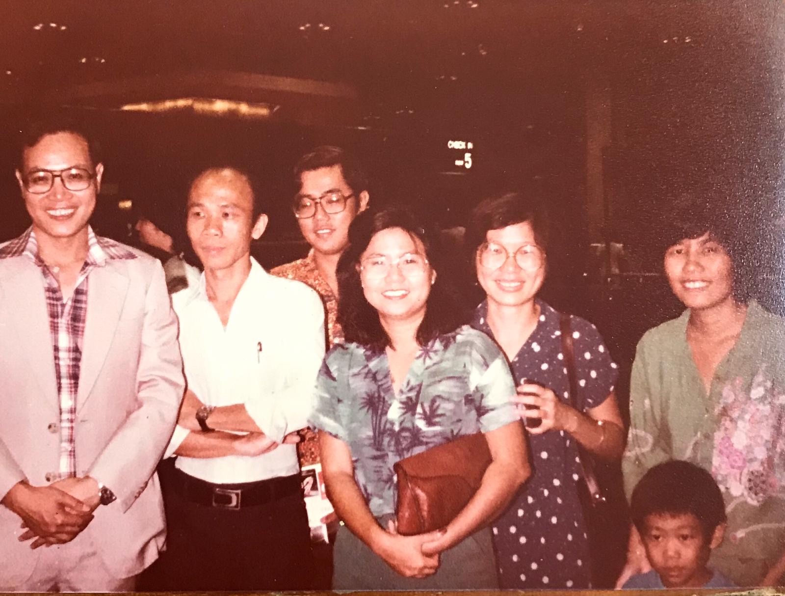 Mabel (centre) with colleagues from Ministry of Culture, 1980s